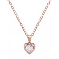 Ted Baker Rose Gold Crystal Heart Necklace - Adjustable