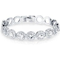 August Woods Silver Crystal Small Circle Link Bracelet - Silver