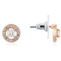 August Woods Rose Gold Crystal Halo Stud Earrings