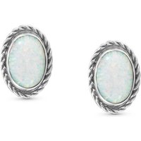Nomination White Opal Silver Earrings