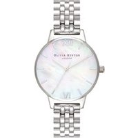 Olivia Burton Mother of Pearl Silver Bracelet Watch