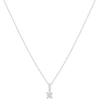 Argento Silver Square Crystal Necklace - 45cm
