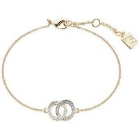 August Woods Gold Crystal Link Circle Bracelet - Gold