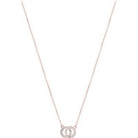August Woods Rose Gold Crystal Link Circle Necklace - Rose Gold