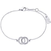 August Woods Silver Crystal Link Circle Bracelet - Silver