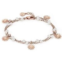 Nomination Rose Gold Mon Amour Pearl Daisy Chain Bracelet - 18cm