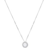 August Woods Silver Crystal Pearl Necklace - Silver