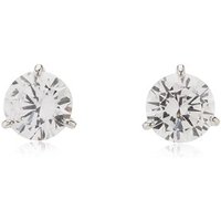 Kate Spade New York Silver Brilliant Crystal Trio Prong Earrings