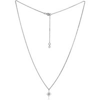 Argento Recycled Silver Midnight Crystal Star Necklace - 50cm