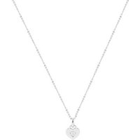 Argento Silver Crystal Heart Necklace - 45cm