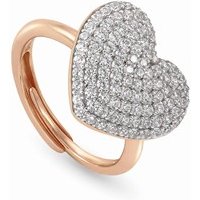Nomination Rose Gold Crystal Heart Easychic Ring - Adjustable