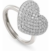 Nomination Silver Crystal Heart Easychic Ring - Adjustable