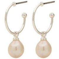 Pilgrim Silver Eila Pearl Hoop Earrings