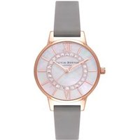 Olivia Burton Grey & Rose Gold Wonderland Sparkle Watch