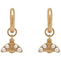 Olivia Burton Pearl Bee Gold Huggie Earrings