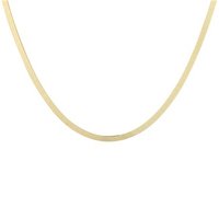 Argento Recycled Gold Flat Snake Chain Necklace - 46cm
