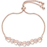 August Woods Crystal Heart Pull Bracelet - Rose Gold