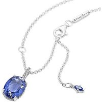 Pandora Sparkling Statement Blue Halo Necklace - 45cm