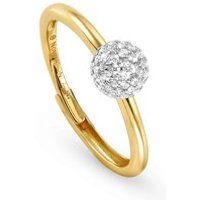 Nomination Soul Gold Crystal Ball Adjustable Ring - Adjustable