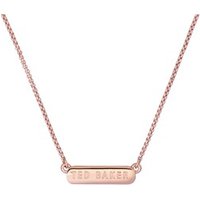 Ted Baker Rose Gold Sparkle Bar Necklace - Rose Gold
