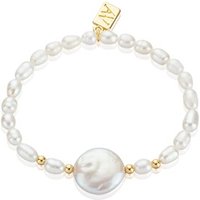 August Woods Gold Freshwater Pearl Stretch Bracelet - Gold
