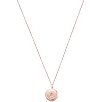 Argento Rose Gold Crystal Star Locket Necklace - Rose Gold