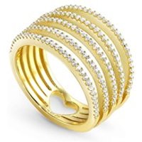 Nomination Lovelight Gold Heart Ring Size 54 - Ring Size 54