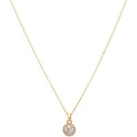 August Woods Gold Crystal Halo Circle Necklace - 41cm