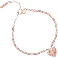 Olivia Burton Rose Gold Crystal Heart Bracelet