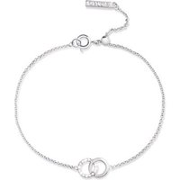 Olivia Burton Silver Crystal Interlink Bracelet