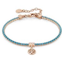 Nomination Rose Gold Chic Turquoise Crystal Tree Of Life Bracelet