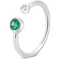 Argento May Birthstone Crystal Adjustable Ring - Adjustable