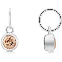 Argento November Birthstone Crystal Pendant Charm - Silver