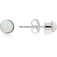 Argento October Birthstone Crystal Earrings - Silver