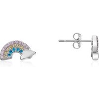 Argento Rainbow Crystal Stud Earrings - Silver