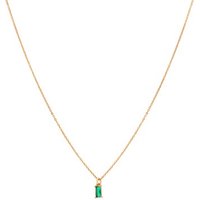 August Woods Gold and Emerald Baguette Necklace - Gold