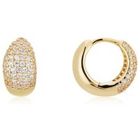 Argento Recycled Gold Chunky Crystal Orb Hoop Earrings - Gold