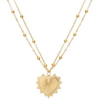 Over and Over Gold Sacred Heart Medallion Necklace - 40cm