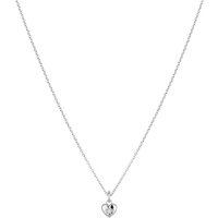 Argento Kids Silver Heart Star Crystal Necklace - 35cm