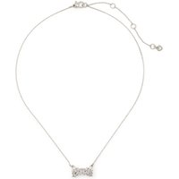 Kate Spade New York Silver Crystal Bow Necklace - 49cm