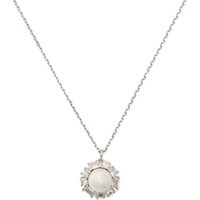 Kate Spade New York Silver Pearl Halo Necklace - 49cm