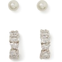 Kate Spade New York Silver Pearl Earrings Set - Silver
