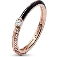 Pandora Me Black Crystal Dual Ring - 54
