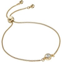 Ted Baker Gold Crystal Pull Chain Bracelet - 20cm