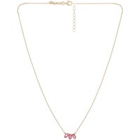 Argento Recycled Gold and Pink Crystal Cluster Necklace - 39cm