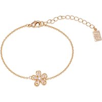 August Woods Gold Floral Crystal Bracelet - 18cm