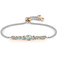 Nomination Milleluci Blue Crystal Hearts Bracelet - 14cm