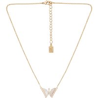 August Woods Gold Mother Of Pearl Butterfly Necklace - 38cm