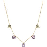 August Woods Gold Pastel Floral Necklace - 38cm