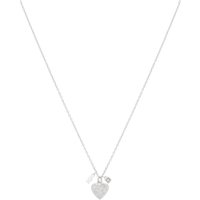 Karma Silver Mum Crystal Heart Necklace - Silver